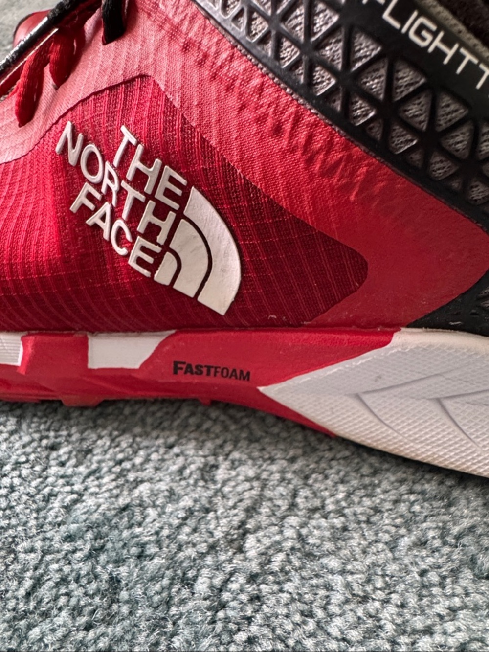 The North Face Men’s Red and Gray Athletic Trail Shoes 8.5 - Picture 4 of 5